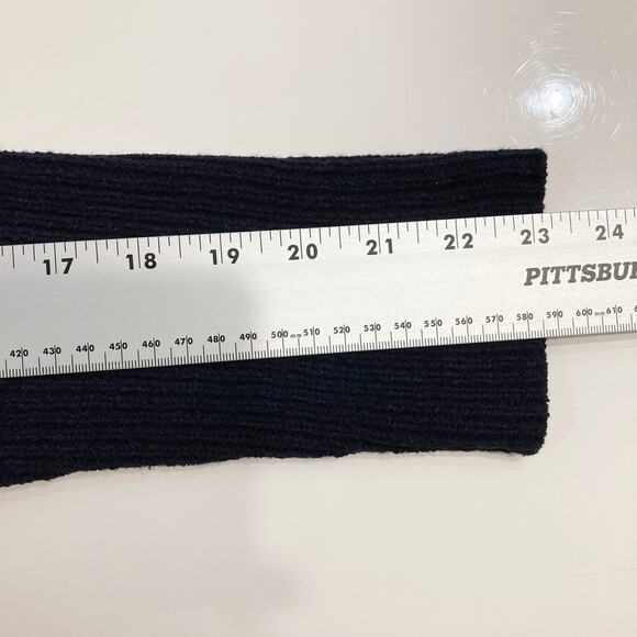 NWOT PAPAYA Cardigan Women L Navy Knit Open-Style Long-Sleeve Stretchy Knee Midi - Picture 7 of 7